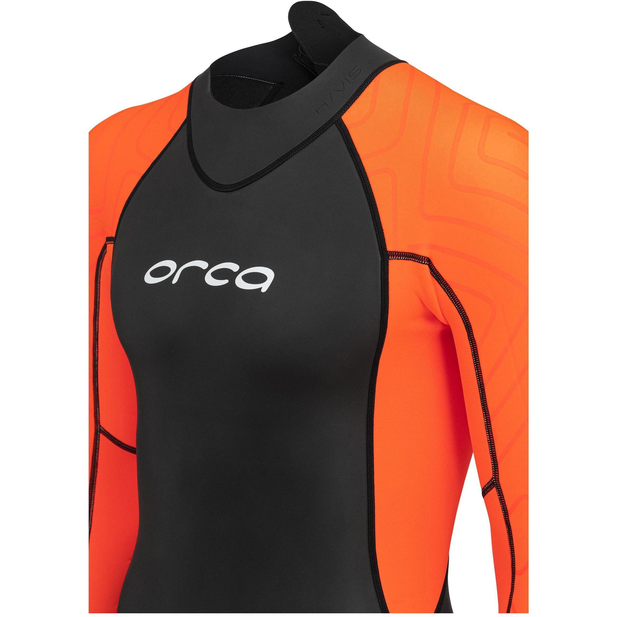 2026 Orca Da Uomo Vitalis Hi-Vis Back Zip Open Water Swim Muta NN27 - Black